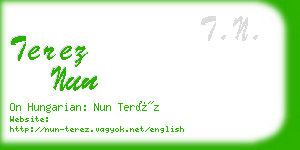 terez nun business card